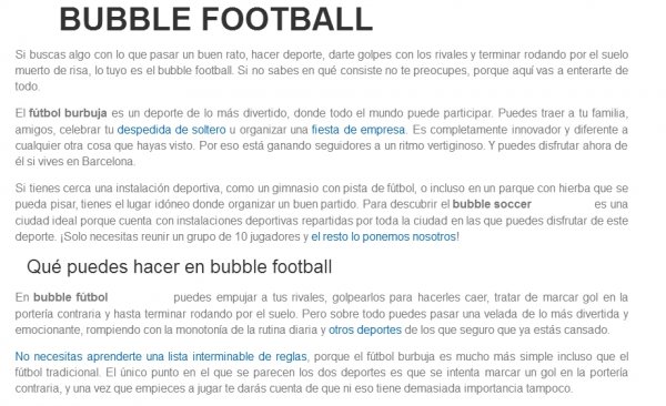 Bubble Football Barcelona
